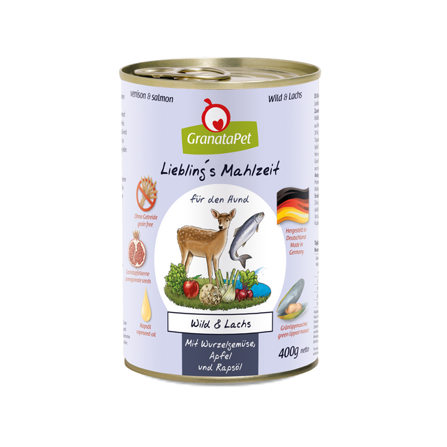 Granatapet Dog wet food Liebling's Mahlzeit venison & salmon