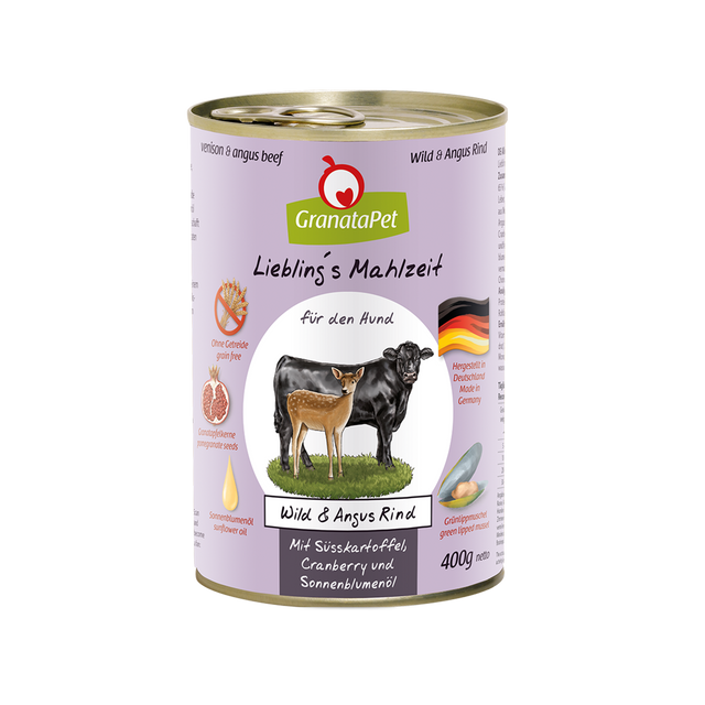 Granatapet Dog wet food Liebling's Mahlzeit venison & angus beef