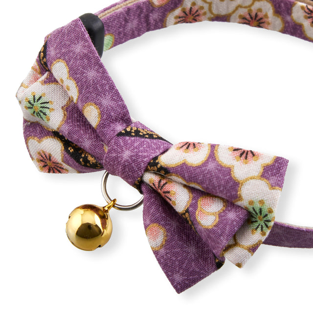 Necoichi Hanami Bow Tie Cat Collar Lavender