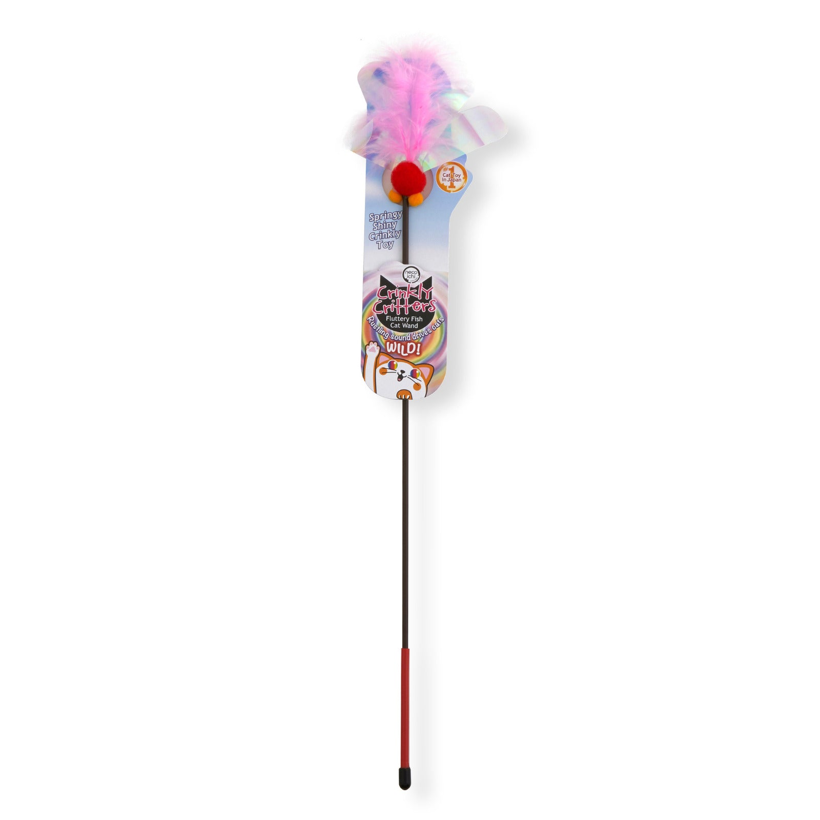 Necoichi Crinkly Critters Fluttery Fish Cat Wand – BYMiT