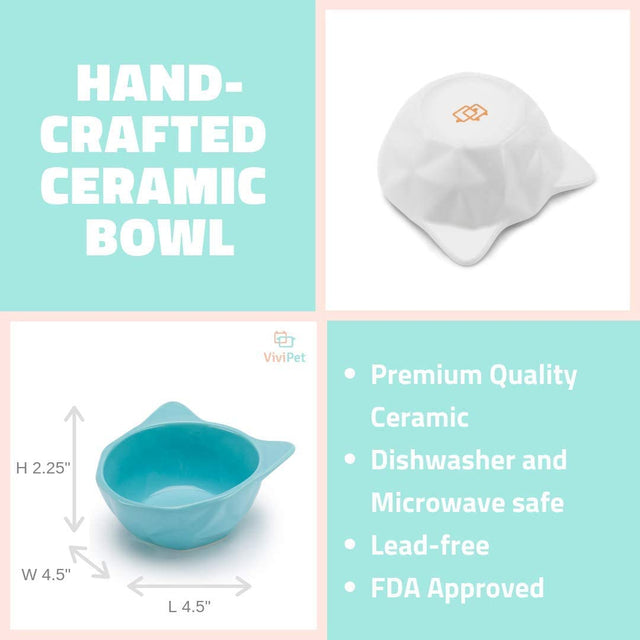 ViviPet Diamond Ceramic Kitty Bowl