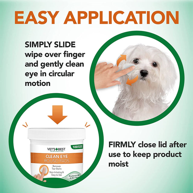 Vet's Best Clean Eye Finger Pads for Dogs x 100 pads