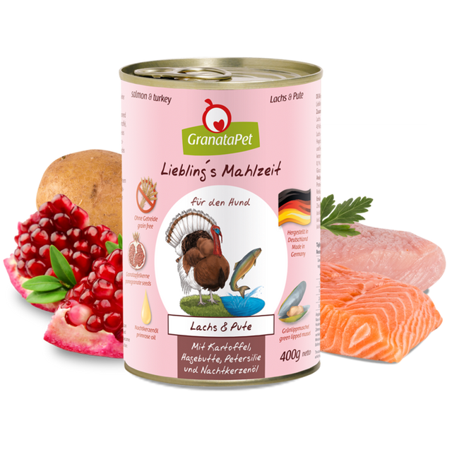 Granatapet Dog wet food Liebling's Mahlzeit salmon & turkey
