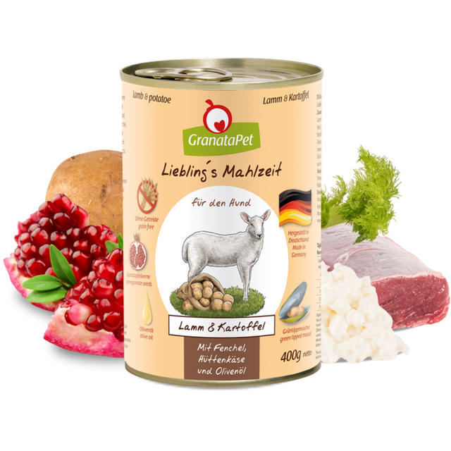 Granatapet Dog wet food Liebling's Mahlzeit lamb & potato