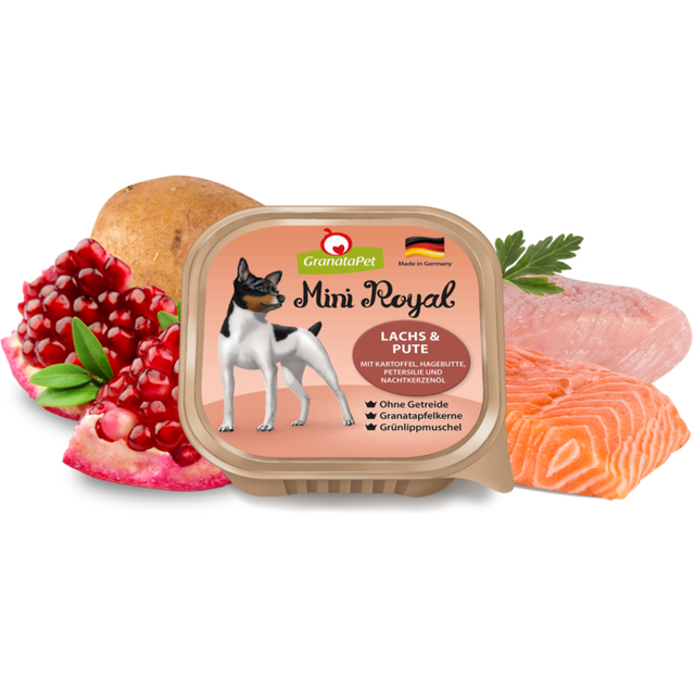 Granatapet Dog wet food Mini Royal salmon & turkey