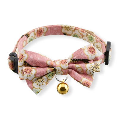 Necoichi Hanami Bow Tie Cat Collar Pastel Pink