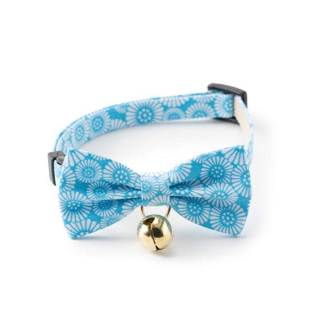 Necoichi Kiku Ribbon Bow Tie Cat Collar Baby Blue