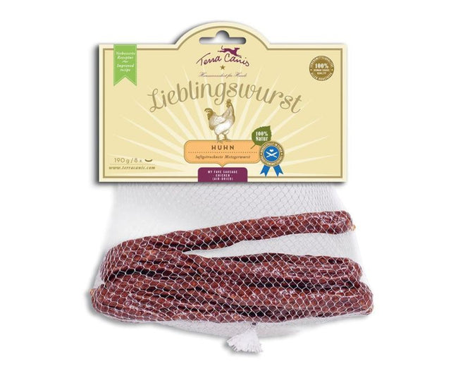 Terra Canis Lieblingswurst Dog Chicken Treats, Air-dried Sausage
