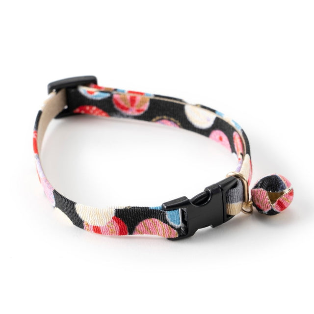 Necoichi Origami Balloon Bell Cat Collar Black