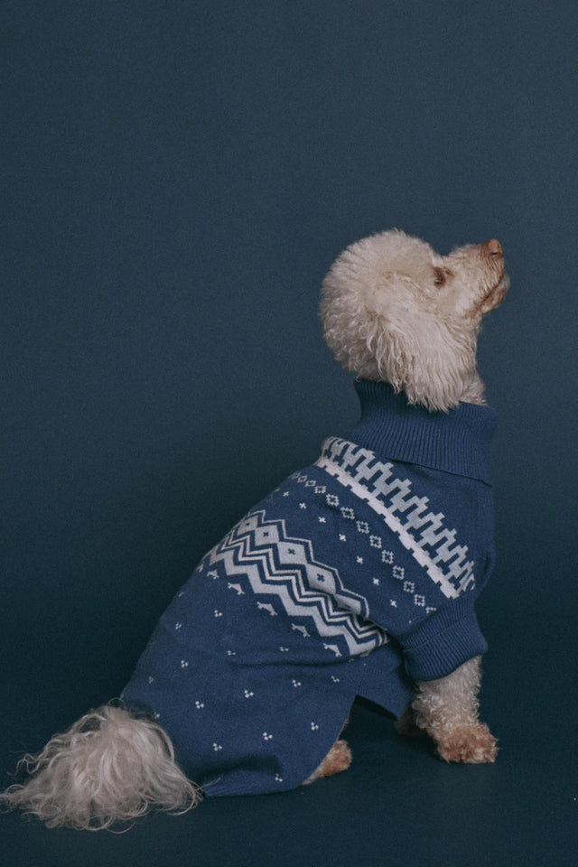 Max Bone Winter Nordic Knit Dog Jumper