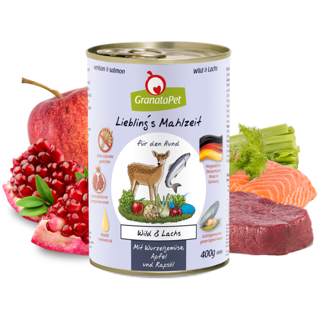 Granatapet Dog wet food Liebling's Mahlzeit venison & salmon